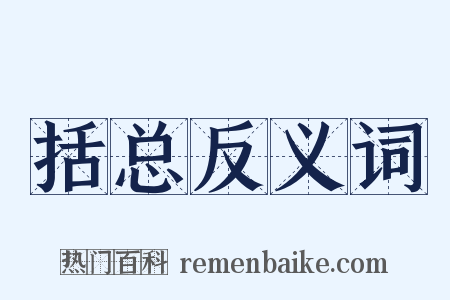 括总反义词是什么意思的图片